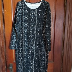 LuLaRoe Debbie long sleeve dress Size XL